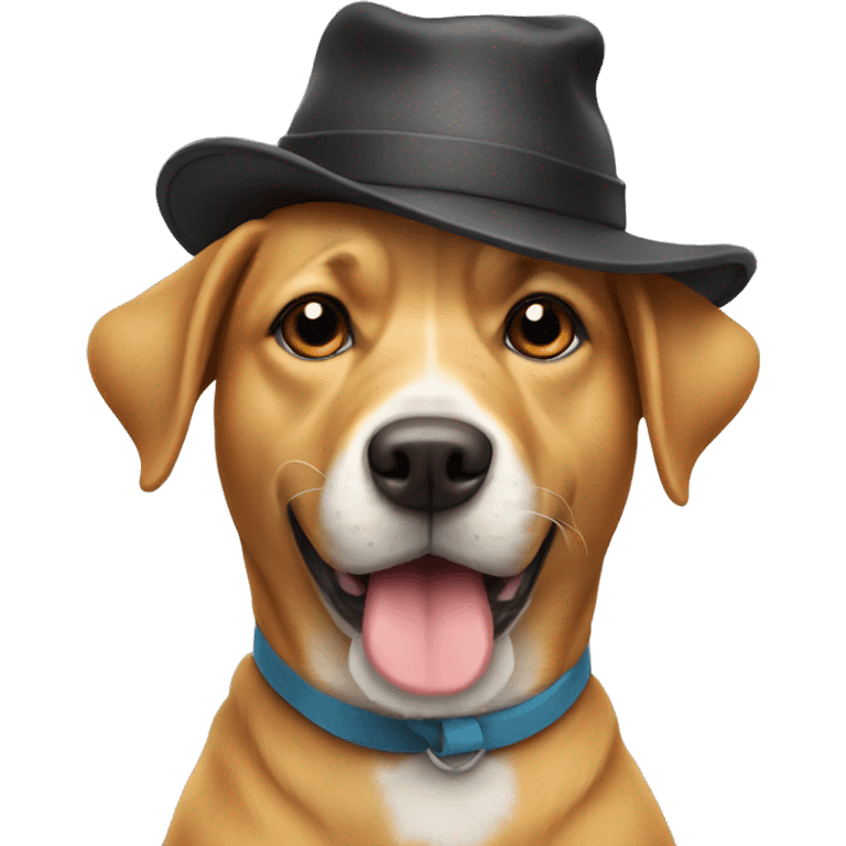 Dog with hat  emoji