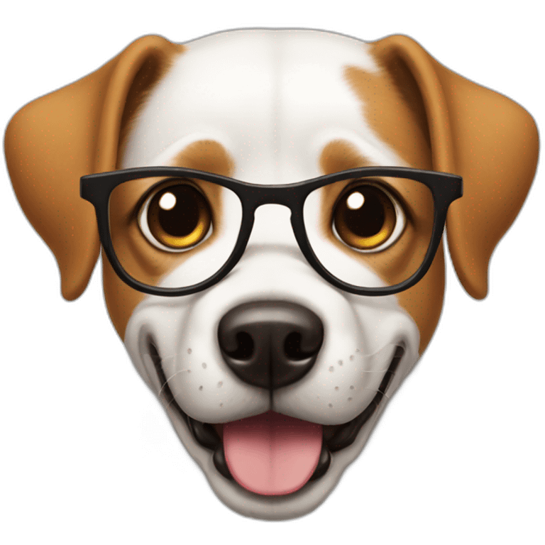 nerdy dog face emoji