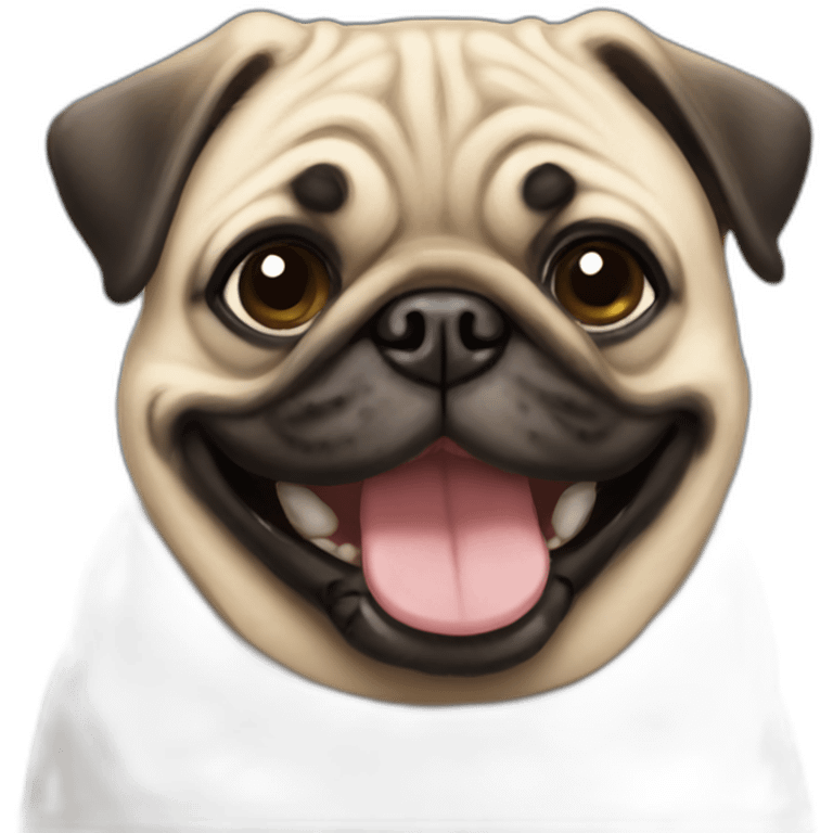 pug smiling emoji