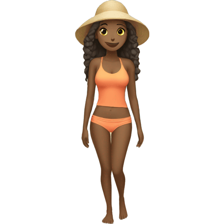 Woman beach  emoji