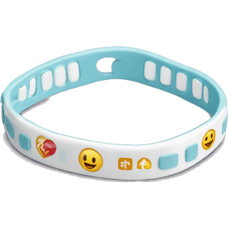 Realistic plastic waterproof hospital bracelet  emoji