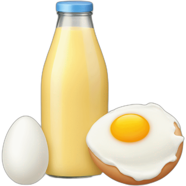 milk, egg and vegetable emoji