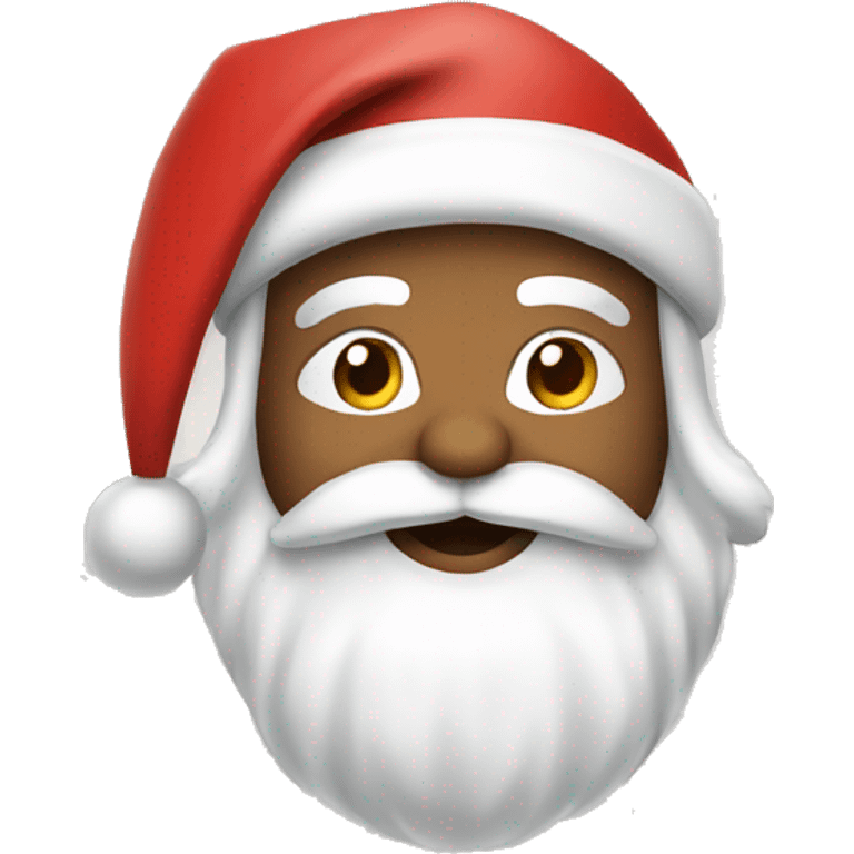 Santa with a white bow emoji