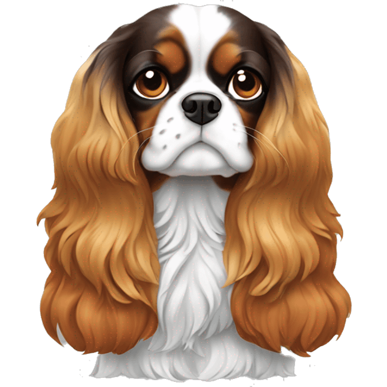 Rainbow king charles cavalier emoji