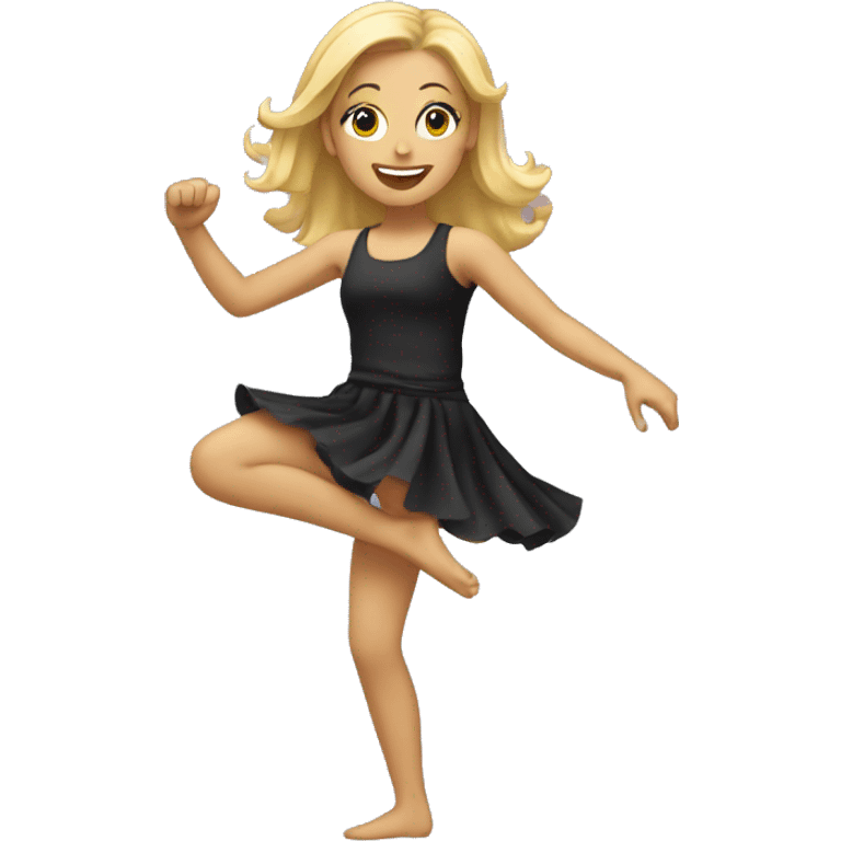 blonde girl dancing emoji