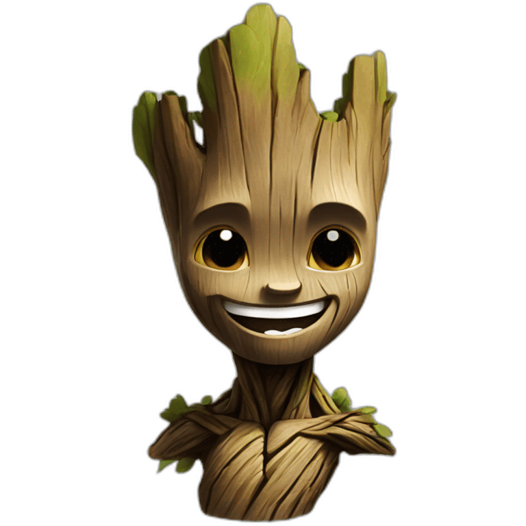 Groot smiles emoji