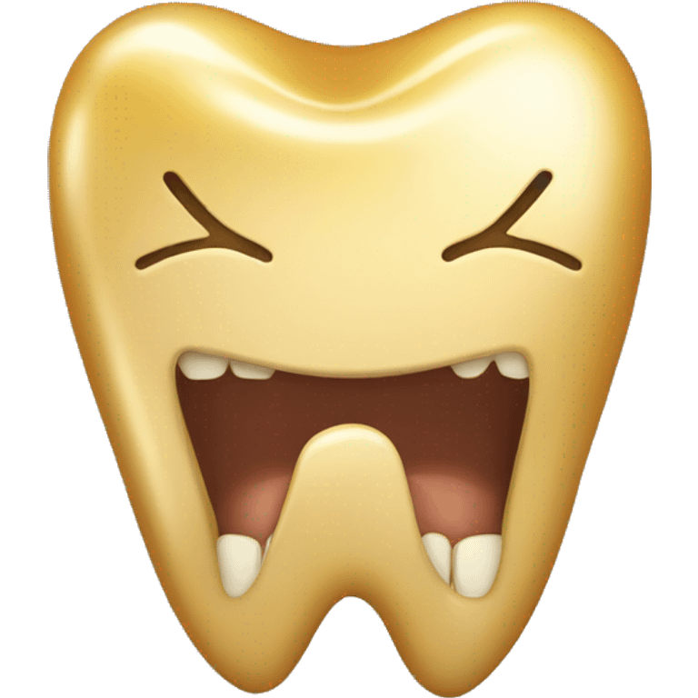 Golden tooth emoji