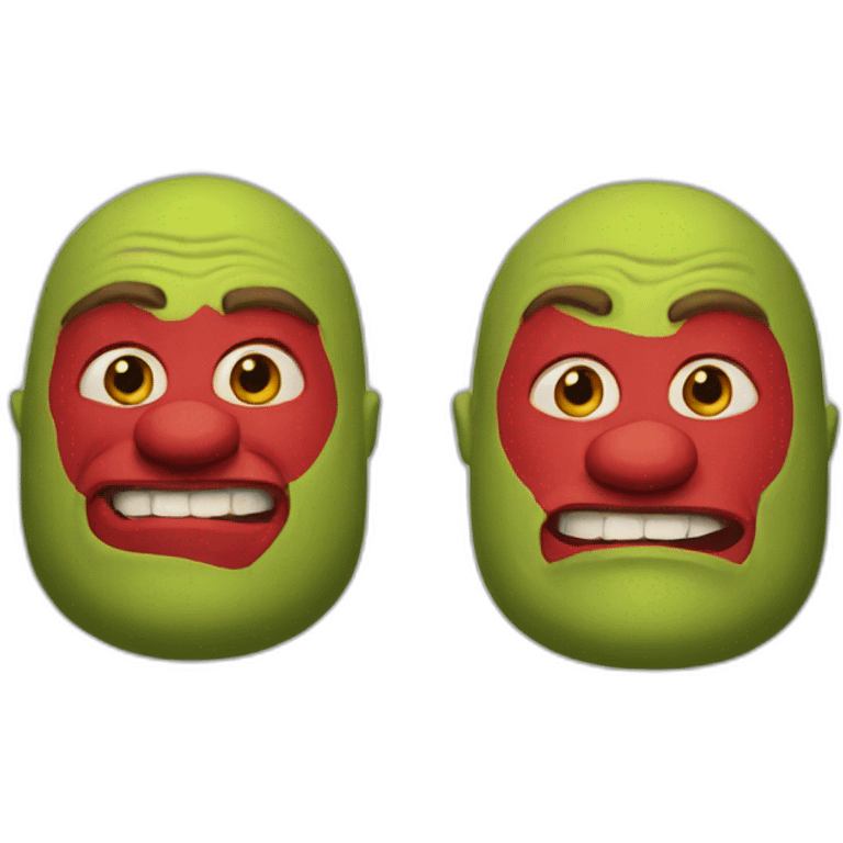 red-shrek emoji