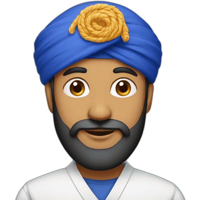 sikh man with a blue hat on emoji