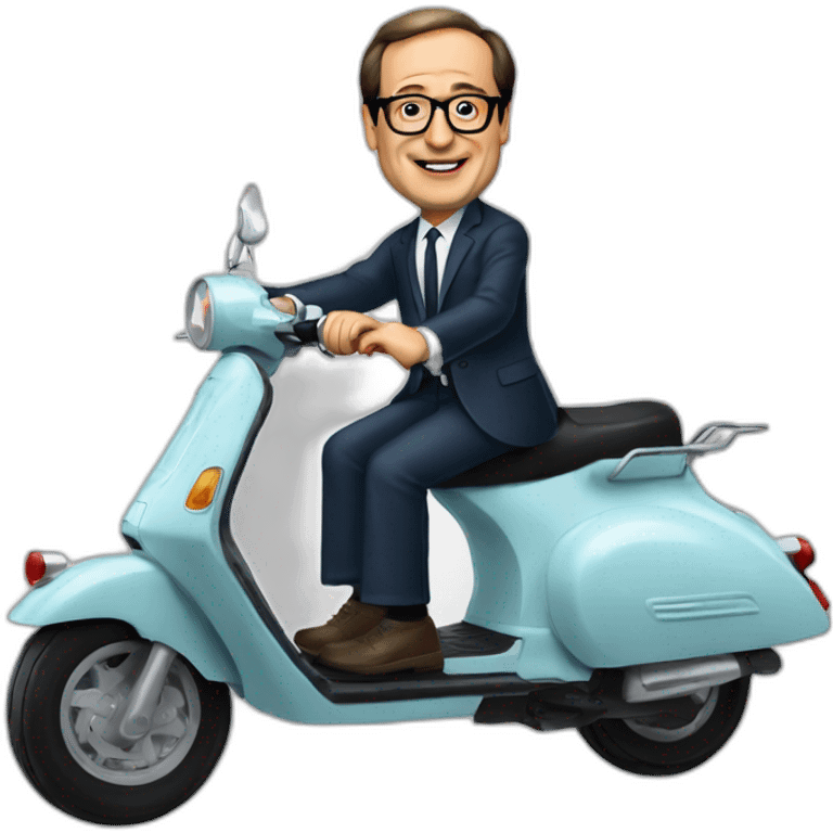 François Hollande sur scooter emoji