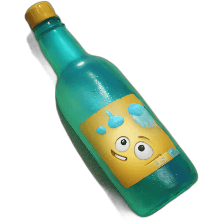 Bottle washed up on shore emoji