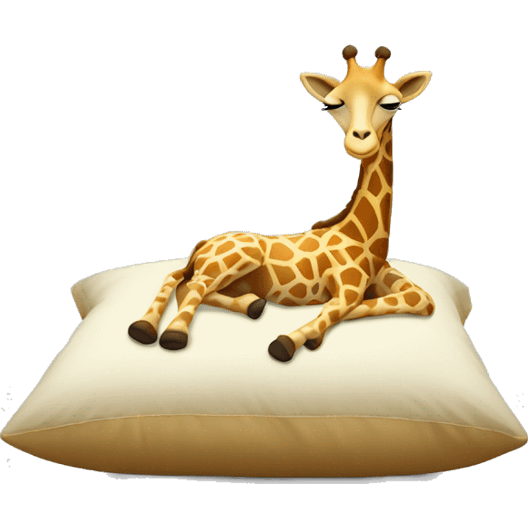 Giraff sleep on a pillow emoji