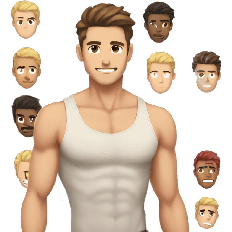 hot gay strong anime men emoji