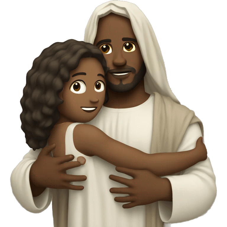 Black Jesus holding me emoji