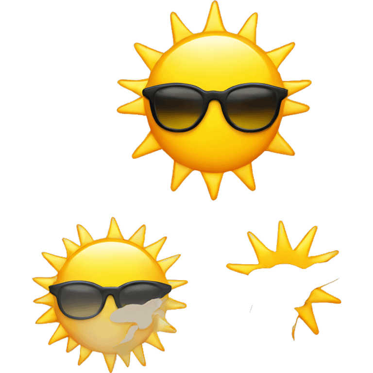 Sun with glasses  emoji