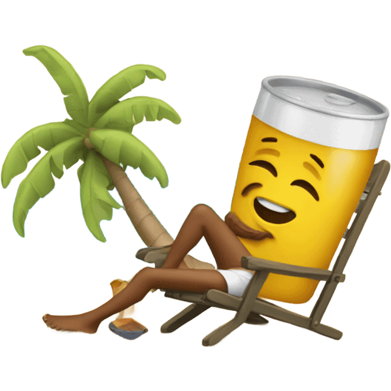 Drunk on a beach emoji