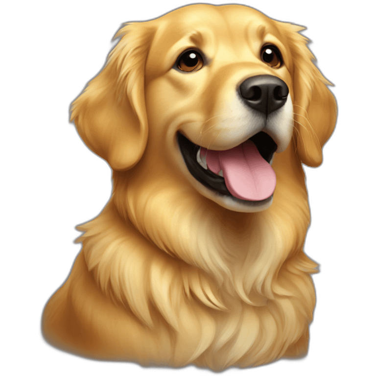 Golden retriever yellow emoji