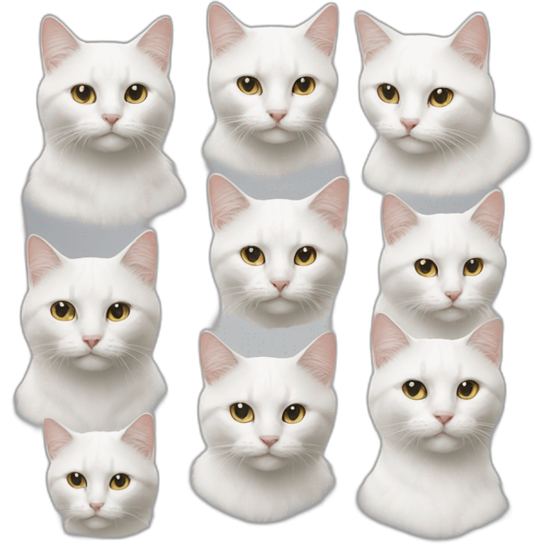 all white cats emoji