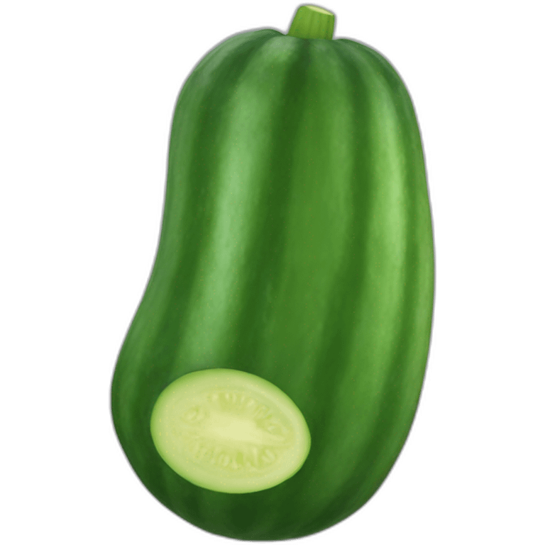 Big cucumber in back emoji