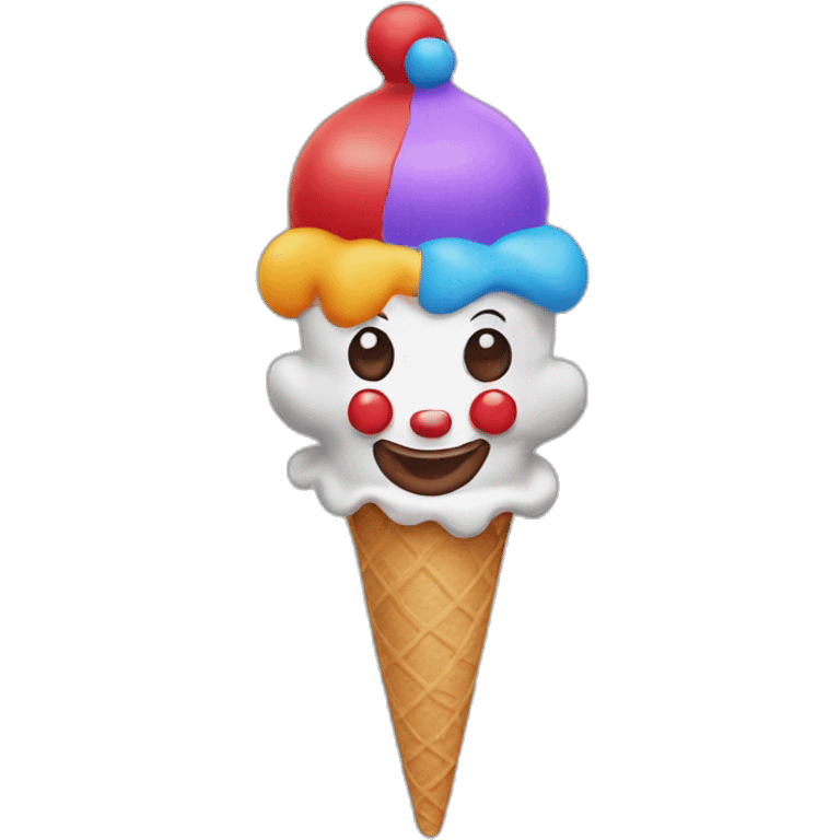 clown ice cream emoji