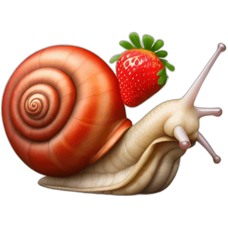 snail with a strawberry shell emoji