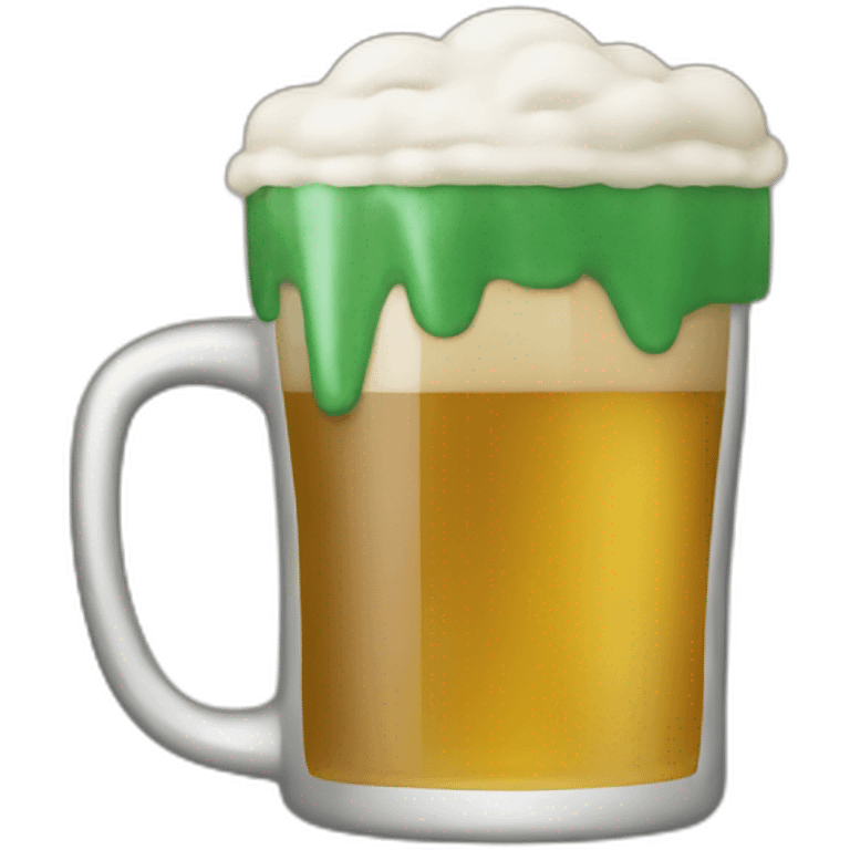 Venti drinking beer emoji