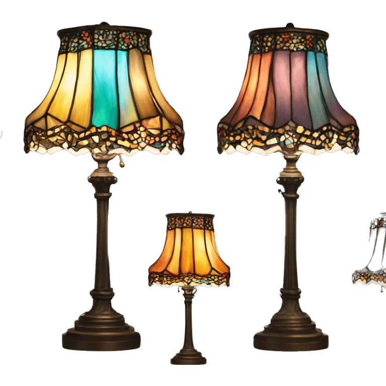 Tiffany lamp colorful emoji