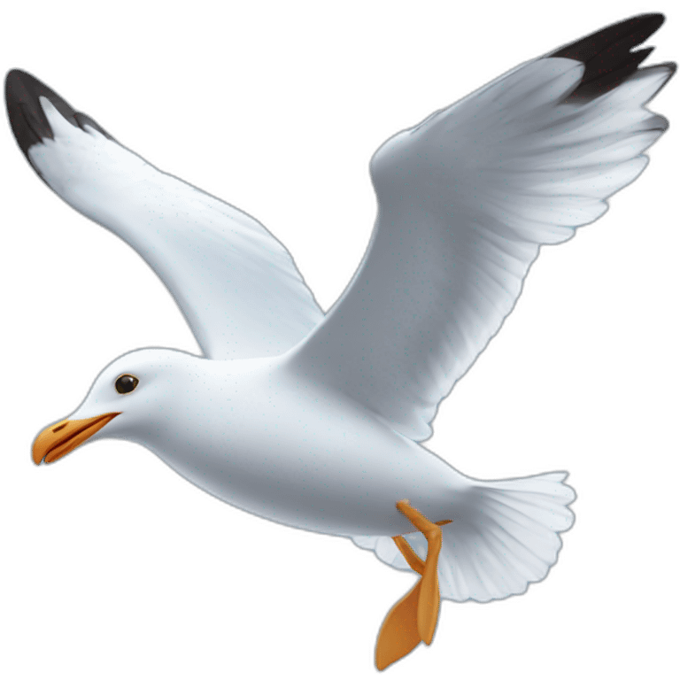 Flying Light Blue Seagull emoji