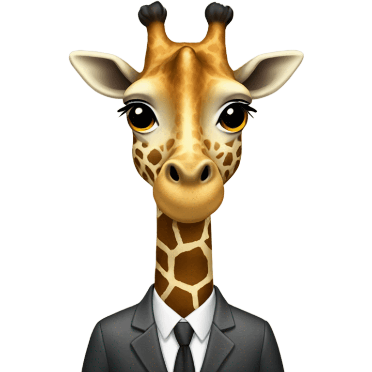 Giraffe with a suit emoji