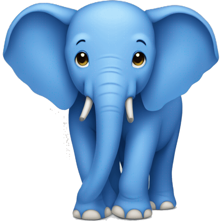 Blue elephant minimal emoji