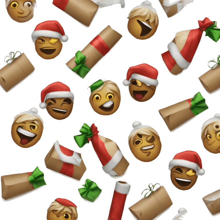 christmas wrapping paper emoji