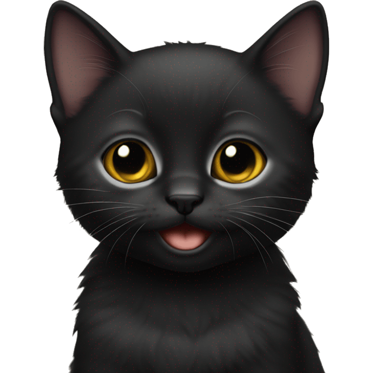 black kitten emoji