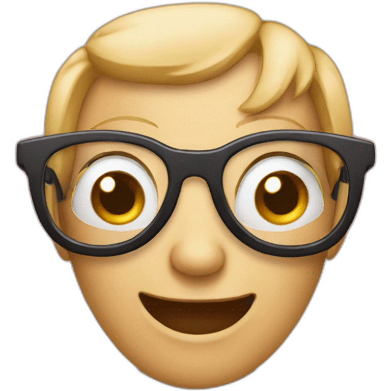 Emojie avec lunette en dessous des yeux emoji