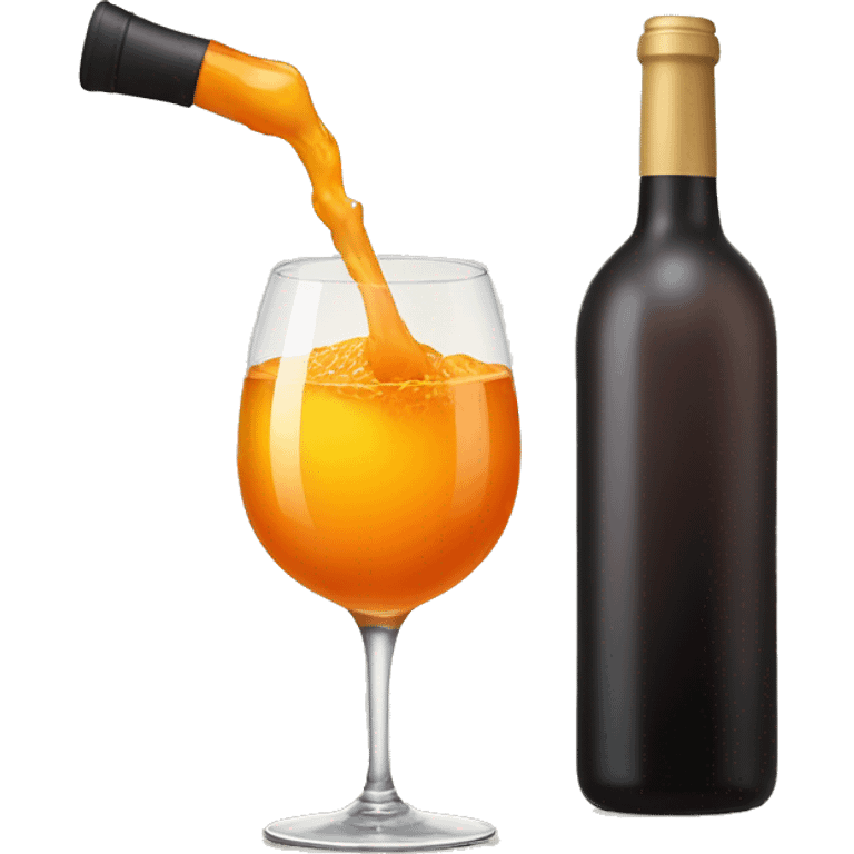 orange wine glass mixed with a micropho emoji