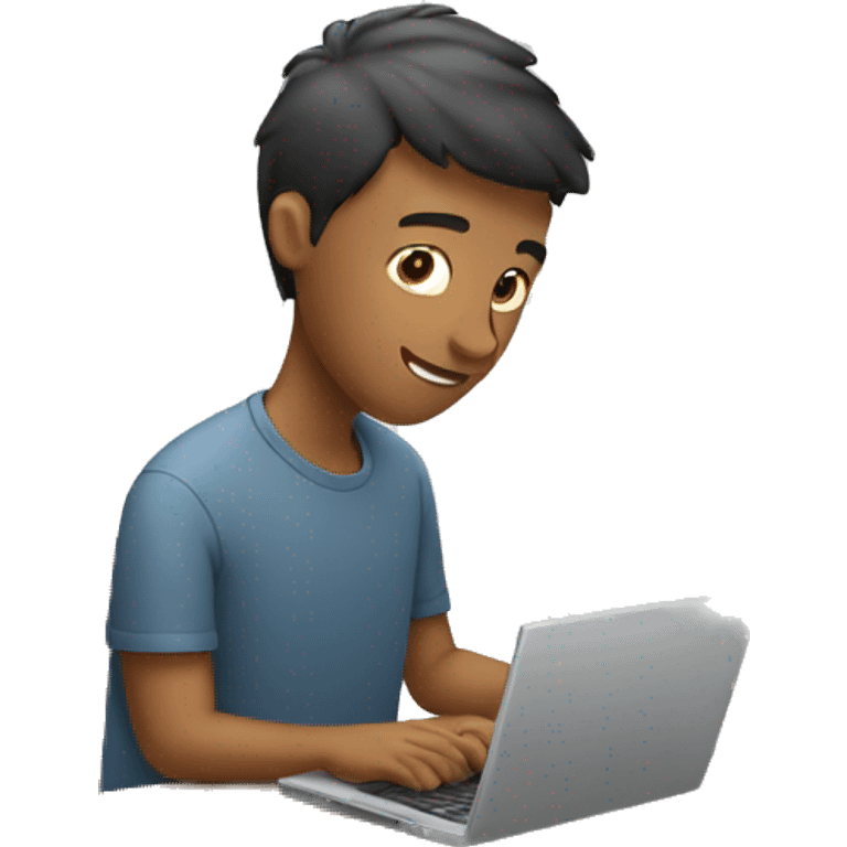 Guy working on laptop  emoji