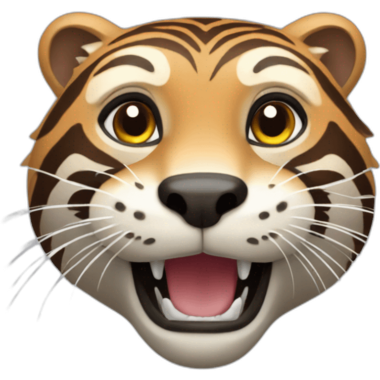 Loutre sur un tigre emoji