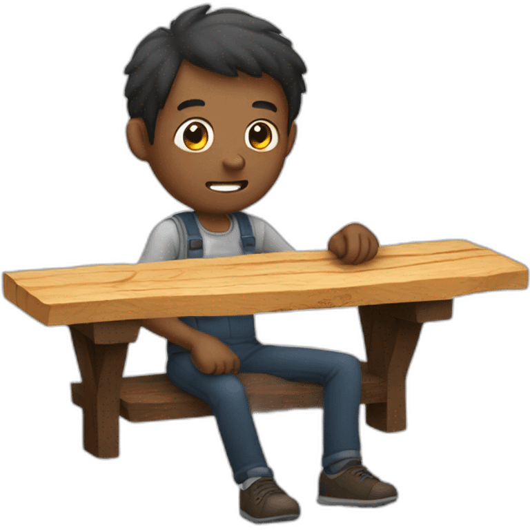 man eating a plank of wood emoji