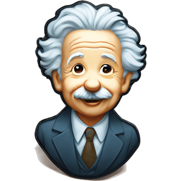 albert einstein happy infant badge emoji