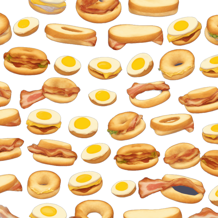 Bacon egg and cheese bagel emoji