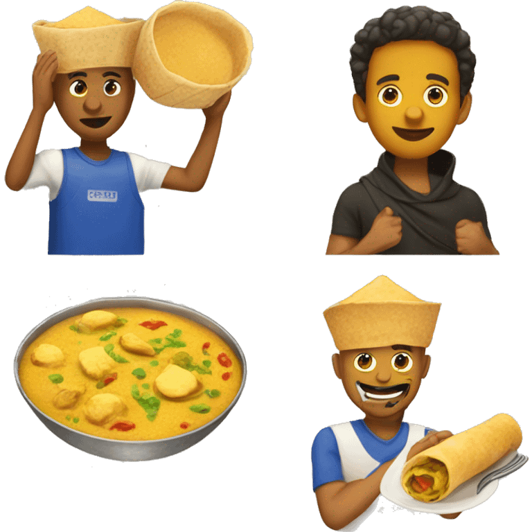 Curry and Roti  emoji