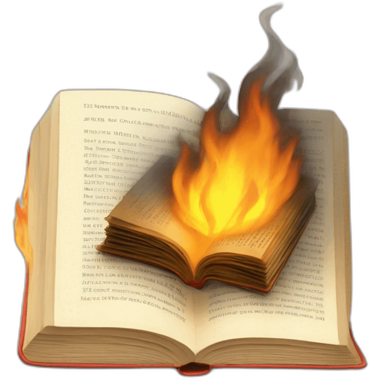 book-burning emoji