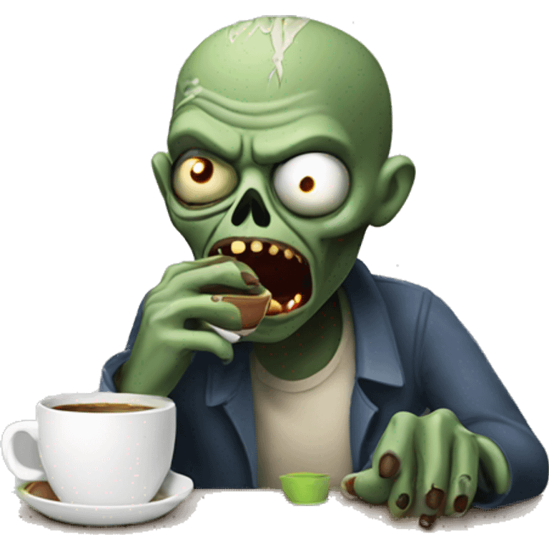 zombie drinking coffee emoji