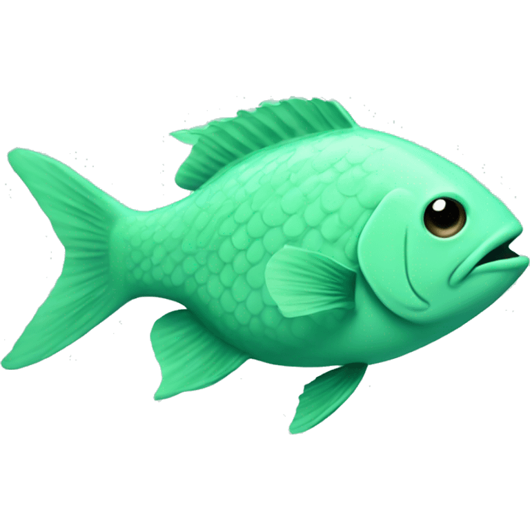 Mint-colored 2nd-body fish combined with humans emoji