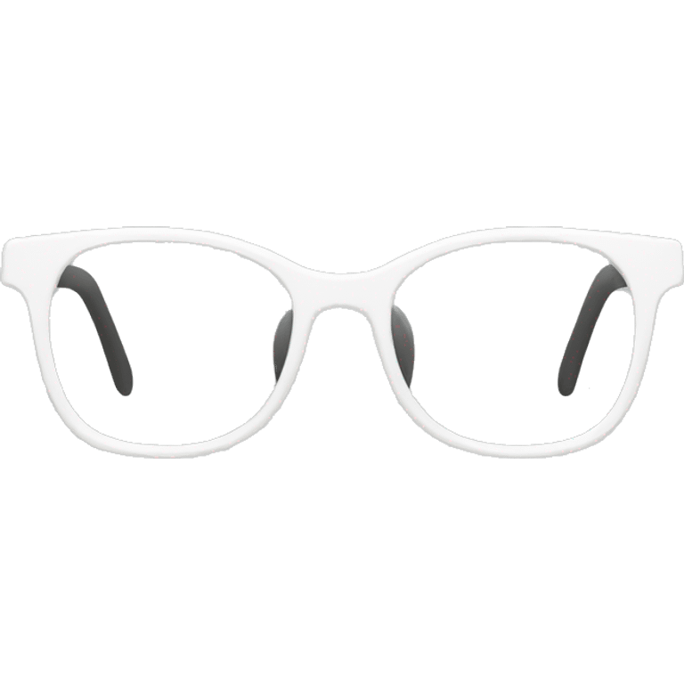 white frame eye glasses emoji