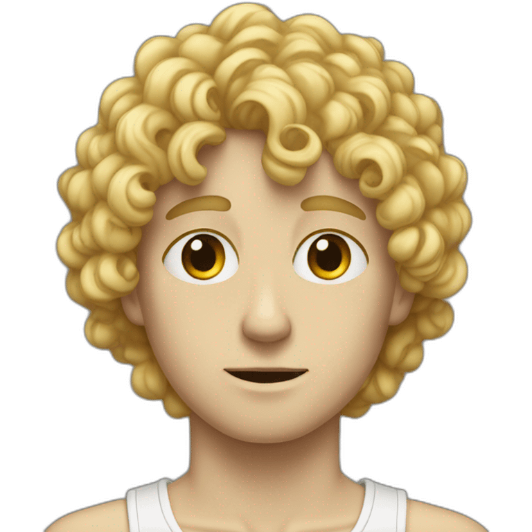 sad blonde curly haired white boy skinny emoji