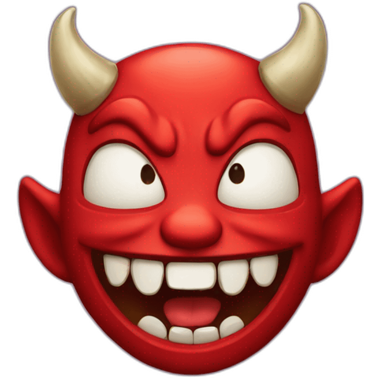 a funny devil emoji