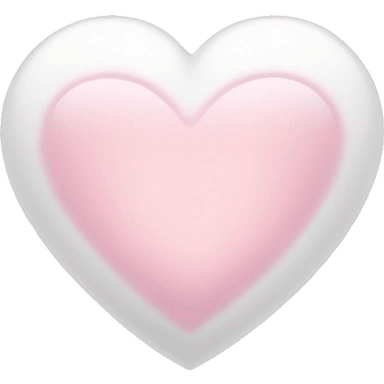 white heart with light pink emoji