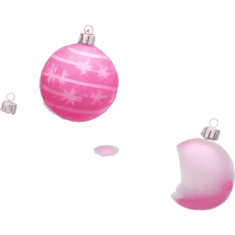 Pink Christmas emoji