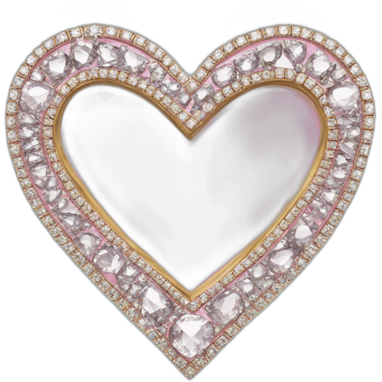 fancy diamond heart mirror emoji