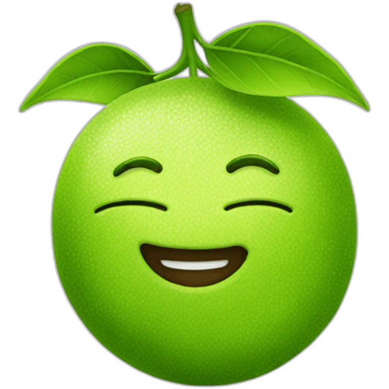 happy lime fruit emoji